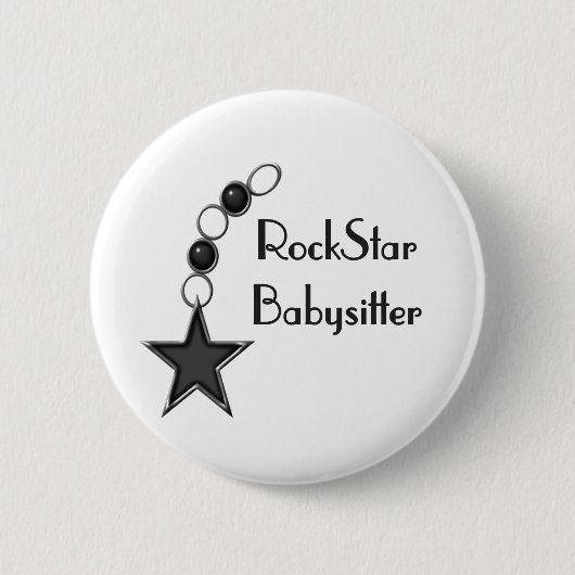 Rockstar-Babysitter Button (Vorderseite)