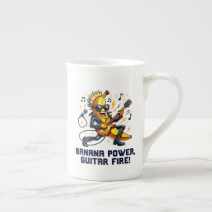 Rockstar Banana mit Gitarrenjamming Porzellantasse