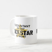 Rockstar bis zum Nacht - Buchhalter Kaffeetasse (Vorderseite Links)