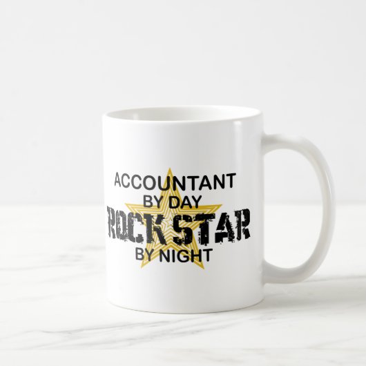 Rockstar bis zum Nacht - Buchhalter Kaffeetasse (Rechts)