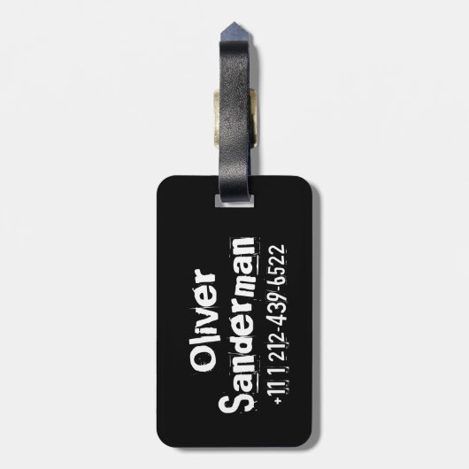 Rockstar-Blue-Kinder-Gepäckanhänger Gepäckanhänger (Rückseite vertikal)