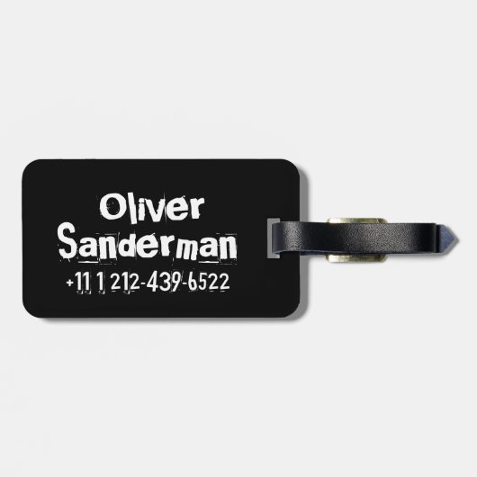 Rockstar-Blue-Kinder-Gepäckanhänger Gepäckanhänger (Rückseite horizontal)