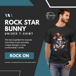 Rockstar Bunny Unisex T - Shirt