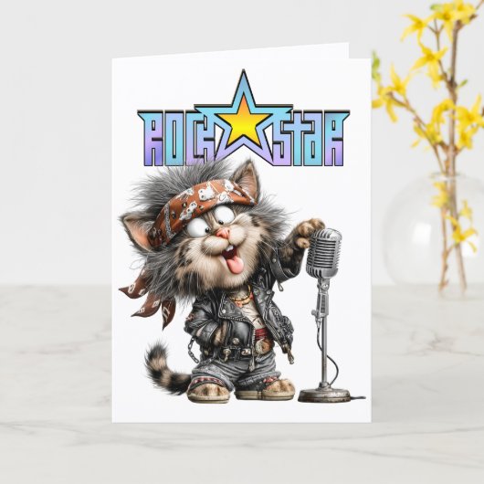 ROCKSTAR Card Karte (Gelbe Blume)