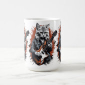 Rockstar Cat Shredding Guitar Kaffeetasse (Mittel)