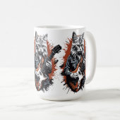 Rockstar Cat Shredding Guitar Kaffeetasse (VorderseiteRechts)