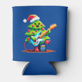 Rockstar Christmas Tree - Pixel Art Bass Guitar Dosenkühler (Vorderseite)