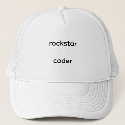Rockstar-Coder-Hut Truckerkappe (Vorderseite)