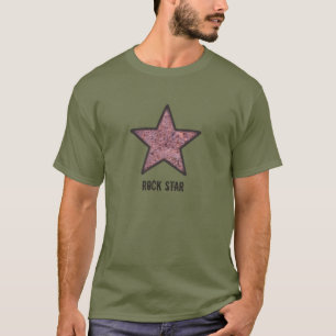 Rockstar Coole Rocktextur mit individuellem Text T-Shirt