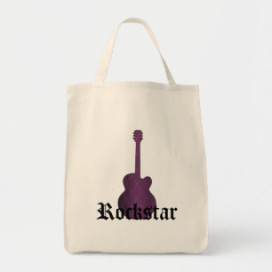Rockstar Damask Gitarrentüte, Lila Tragetasche