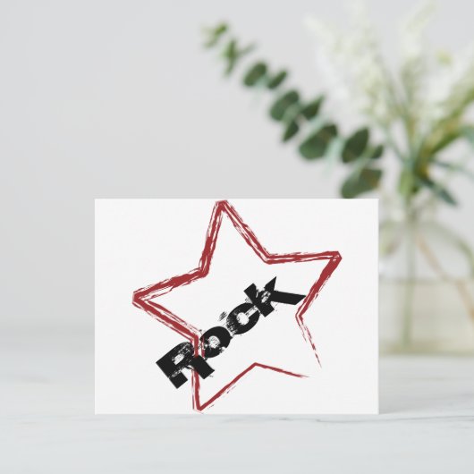 Rockstar Design Postkarte (Stehend Vorderseite)