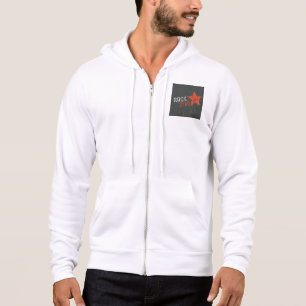 Rockstar Distressed Grunge Rote Stern Hoodie