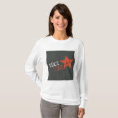 Rockstar Distressed Grunge Rote Stern T-Shirt (Vorne ganz)