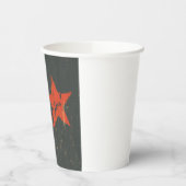 Rockstar Distressed Grunge Roter Stern Pappbecher (Links)