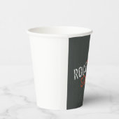 Rockstar Distressed Grunge Roter Stern Pappbecher (Rechts)