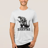 Rockstar Dragon Dinosaurier Tri-Blend Shirt (Vorderseite)