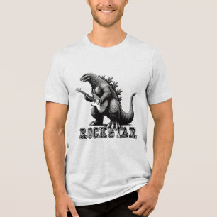 Rockstar Dragon Dinosaurier Tri-Blend Shirt