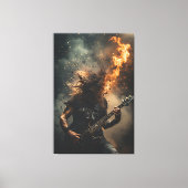 Rockstar Flames Leinwanddruck (Vorderseite)