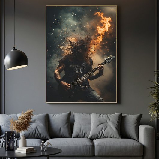 Rockstar Flammen Poster