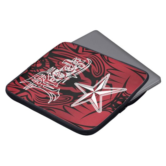 Rockstar Funktelegrafie-Neopren-Laptop-Hülsen Laptopschutzhülle (Vorne Oben)