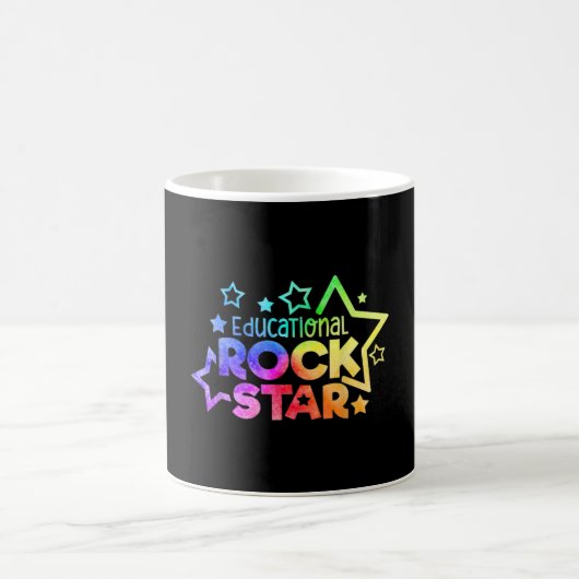 ROCKSTAR Funny Teacher Zitat zurück Kaffeetasse (Mittel)
