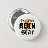 Rockstar-Geburtstagsgeschenk Button (Vorne & Hinten)