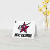 "RockStar"-Geburtstagskarten Karte (Gelbe Blume)