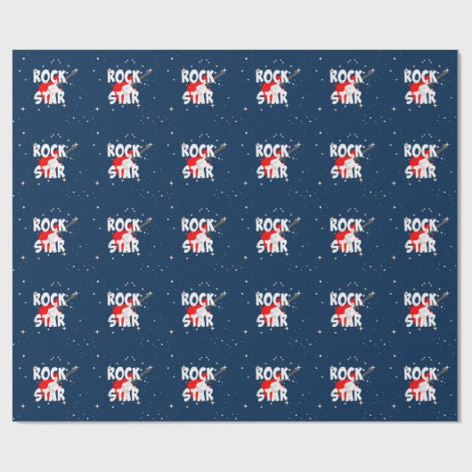 "Rockstar" Geschenkpapier (Flach)