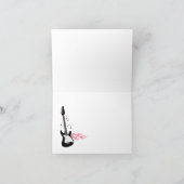 Rockstar-Gitarre *Pink* danken Ihnen, in Dankeskarte (Innenseite)