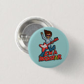 Rockstar Gitarrenjungen-Blauknopf Button (Vorne & Hinten)