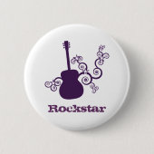 Rockstar-Gitarrenschaltfläche, Lila Button (Vorderseite)