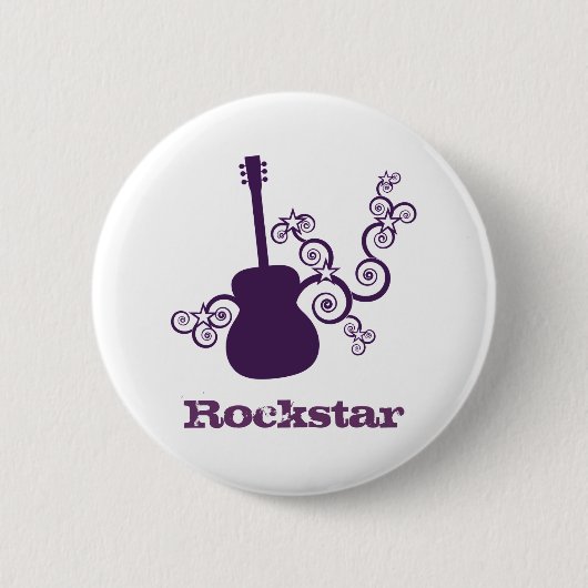 Rockstar-Gitarrenschaltfläche, Lila Button (Vorderseite)
