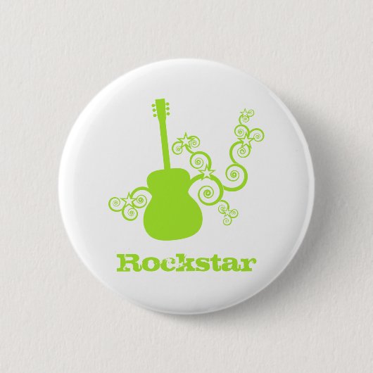 Rockstar-Gitarrenschaltfläche, Limettengrün Button (Vorderseite)
