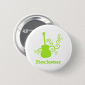 Rockstar-Gitarrenschaltfläche, Limettengrün Button (Vorne & Hinten)