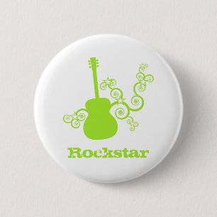 Rockstar-Gitarrenschaltfläche, Limettengrün Button