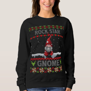 Rockstar Gnome Matching Familie Weihnachten hässli Sweatshirt