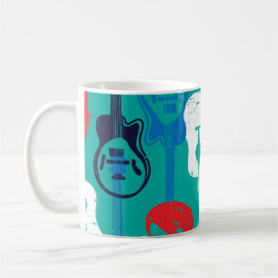 Rockstar: Grunge Gitarrenmuster Kaffeetasse