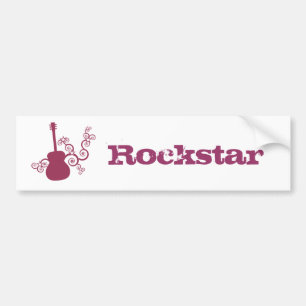 Rockstar Guitar Autoaufkleber, Fuchsia Autoaufkleber