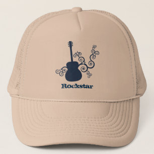 Rockstar Guitar Hat, Royal Blue Truckerkappe