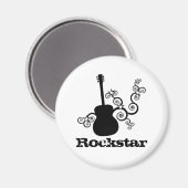 Rockstar Guitar Magnet (Vorderseite/Rückseite)