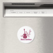 Rockstar Guitar Magnet, Fuchsia Magnet (In Situ (Geschirrspüler))