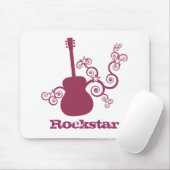 Rockstar Guitar Mousepad, Fuchsia Mousepad (Mit Mouse)