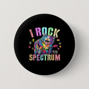 Rockstar I Rock Das Spektrum Autismus-Mutter-Motiv Button