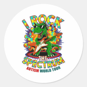 Rockstar I Rock The Spectrum Autismus-Bewusstseins Runder Aufkleber