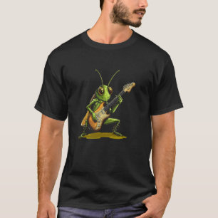 Rockstar in grüner Heuschrecke Gitarren-Magie T-Shirt
