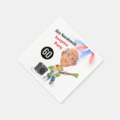 Rockstar Joke 60. Mens Funny Birthday Gitarre Funk Serviette (Ecke)