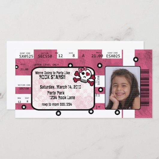 Rockstar-Karten-Einladung oder danken Ihnen zu Dankeskarte (Vorne/Hinten)