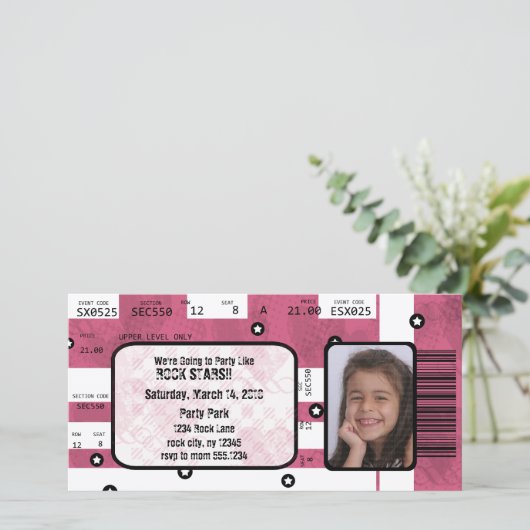 Rockstar-Karten-Einladung oder danken Ihnen zu Dankeskarte (Stehend Vorderseite)