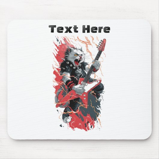 Rockstar-Katze Mousepad (Vorne)