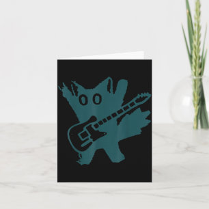 Rockstar-Katze spielt elektrische Gitarre Lustige Karte